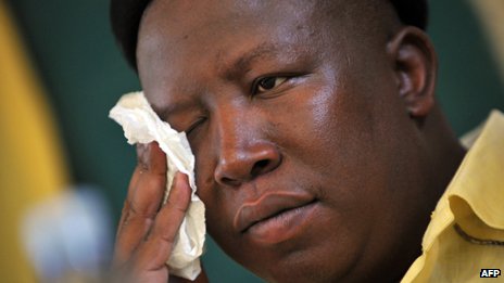 Malema out